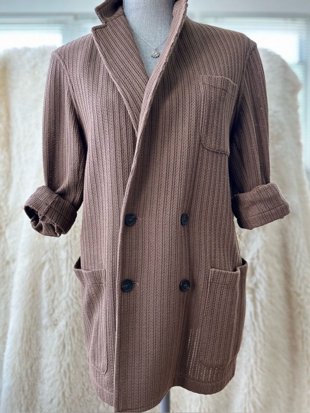 ✨TELA 🇮🇹 Cotton Knitted Button Blazer✨